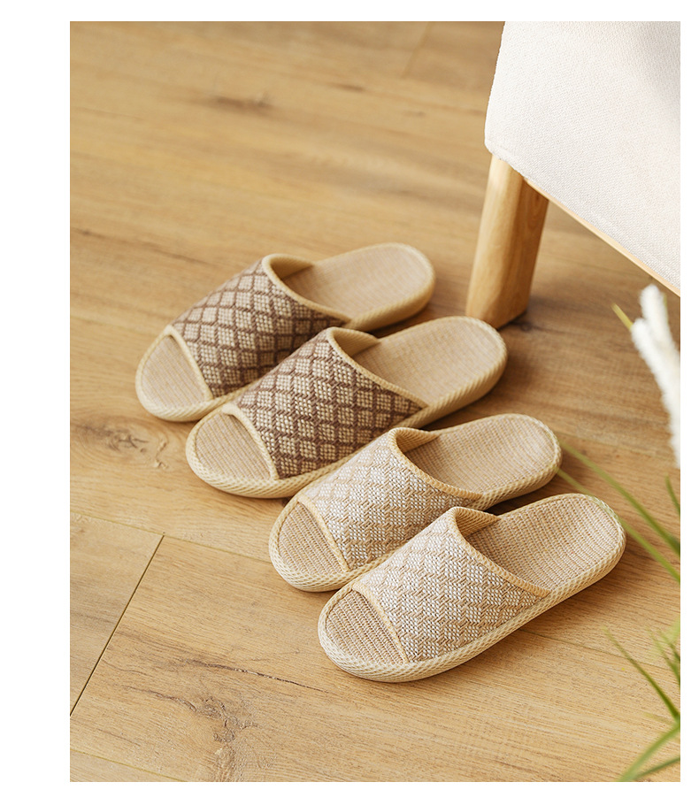 Japanese Style Eva Non-Slip Slipper Indoor Home Linen Slippers Four Seasons Home Cotton Linen Couple Slippers Non-Stinky Feet Japanese Style Eva Non-Slip Slipper Indoor Home Linen Slippers Four Seasons Home Cotton Linen Couple Slippers Non-Stinky Feet