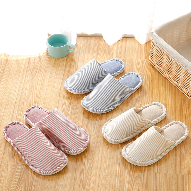 Autumn and Winter Japanese Style Home Linen Couple Indoor Floor Confinement Men and Women Non-Slip Soft Soled Cotton Slipper Wholesale Autumn and Winter Japanese Style Home Linen Couple Indoor Floor Confinement Men and Women Non-Slip Soft Soled Cotton Slipper Wholesale