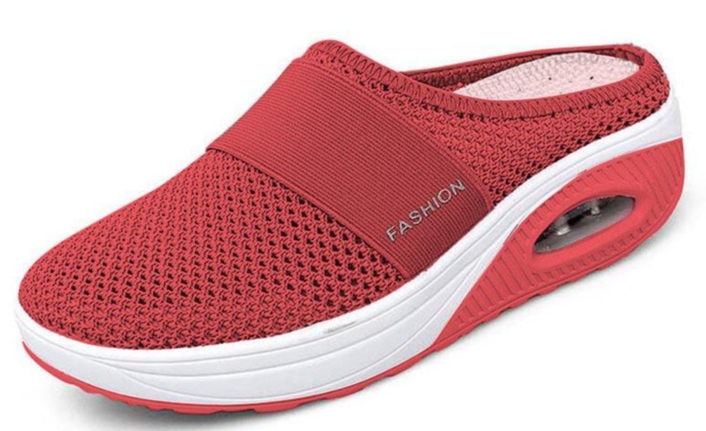 Foreign Trade Large Size Heel-Free Slip-on Ladies' Lazy Platform Air Cushion Hollow Mesh Surface Breathable Closed Toe Semi Slipper Women's Shoes Foreign Trade Large Size Heel-Free Slip-on Ladies' Lazy Platform Air Cushion Hollow Mesh Surface Breathable Closed Toe Semi Slipper Women's Shoes