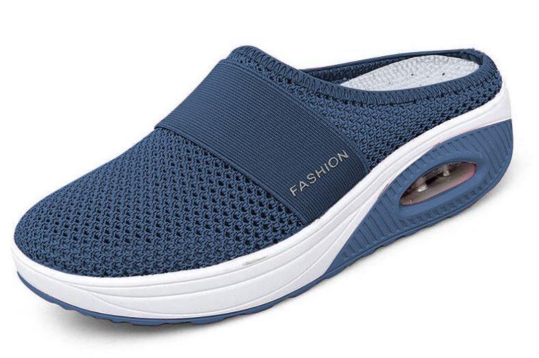 Foreign Trade Large Size Heel-Free Slip-on Ladies' Lazy Platform Air Cushion Hollow Mesh Surface Breathable Closed Toe Semi Slipper Women's Shoes Foreign Trade Large Size Heel-Free Slip-on Ladies' Lazy Platform Air Cushion Hollow Mesh Surface Breathable Closed Toe Semi Slipper Women's Shoes