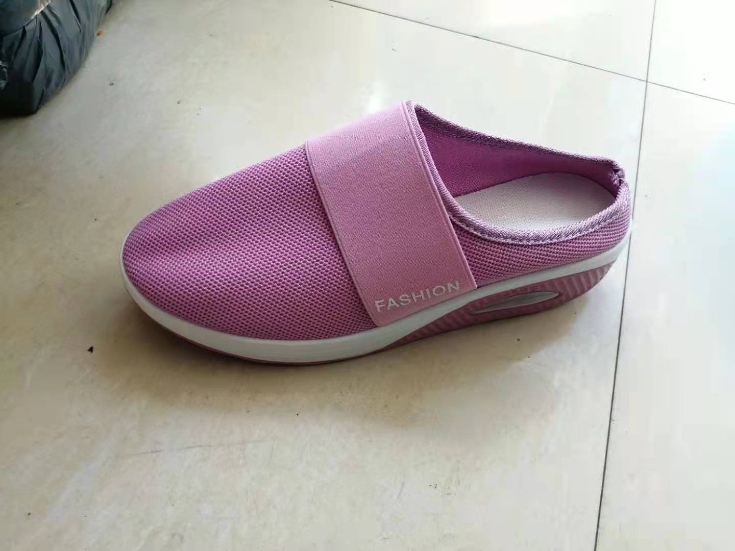 Foreign Trade Large Size Heel-Free Slip-on Ladies' Lazy Platform Air Cushion Hollow Mesh Surface Breathable Closed Toe Semi Slipper Women's Shoes Foreign Trade Large Size Heel-Free Slip-on Ladies' Lazy Platform Air Cushion Hollow Mesh Surface Breathable Closed Toe Semi Slipper Women's Shoes