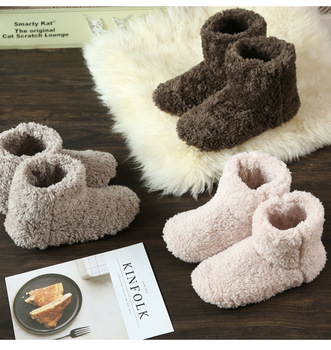 New Cover Heel Moon Shoes Couple's Warm NonSlip Padded Casual Indoor Winter Plush Slipper Home CottonPadded Shoes Women