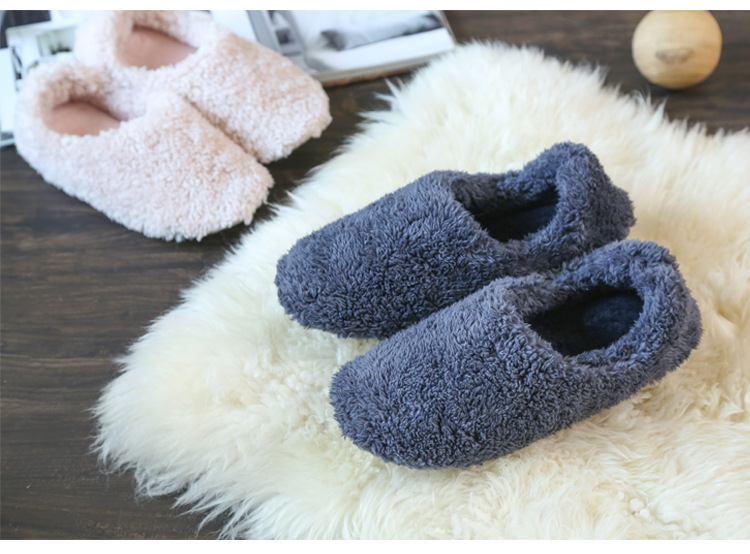New Cover Heel Moon Shoes Couple's Warm NonSlip Padded Casual Indoor Winter Plush Slipper Home CottonPadded Shoes Women