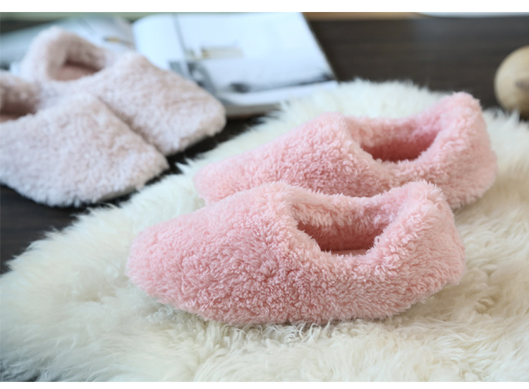 New Cover Heel Moon Shoes Couple's Warm NonSlip Padded Casual Indoor Winter Plush Slipper Home CottonPadded Shoes Women