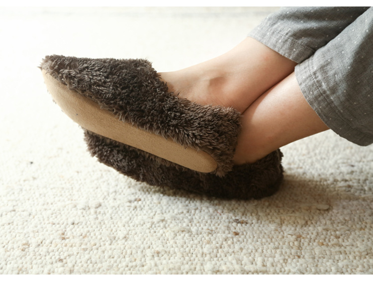 New Cover Heel Moon Shoes Couple's Warm NonSlip Padded Casual Indoor Winter Plush Slipper Home CottonPadded Shoes Women