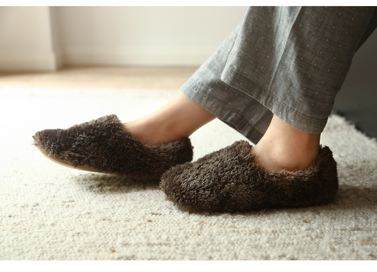 New Cover Heel Moon Shoes Couple's Warm NonSlip Padded Casual Indoor Winter Plush Slipper Home CottonPadded Shoes Women