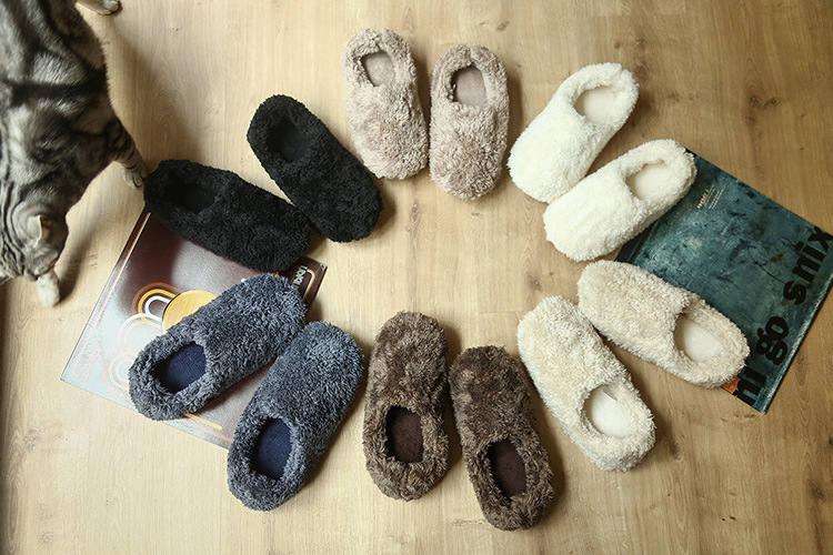 New Cover Heel Moon Shoes Couple's Warm NonSlip Padded Casual Indoor Winter Plush Slipper Home CottonPadded Shoes Women