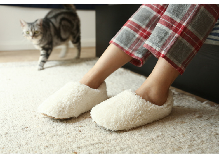 New Cover Heel Moon Shoes Couple's Warm NonSlip Padded Casual Indoor Winter Plush Slipper Home CottonPadded Shoes Women