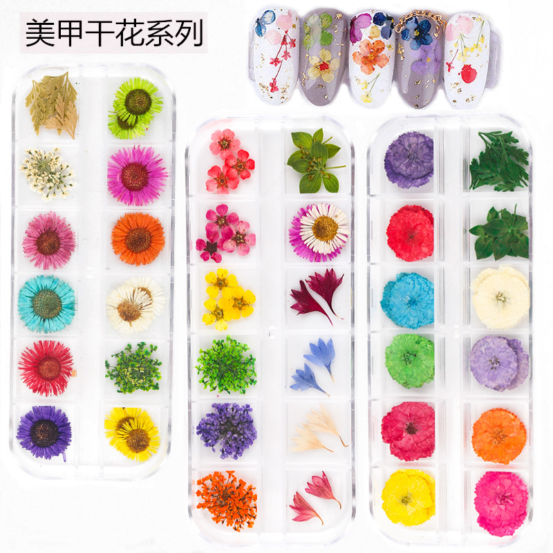 Flower Japanese Nail Yongsheng 3D Stereo Lace Flower Purple Flower Daisy Daffodils Set CrossBorder Hot Selling Models