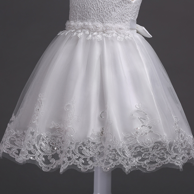 Children's Beaded Lace Dress Medium and Large Children's Flower Princess Dress Girls Sequins Crocheted Pettiskirt Costume Children's Beaded Lace Dress Medium and Large Children's Flower Princess Dress Girls Sequins Crocheted Pettiskirt Costume