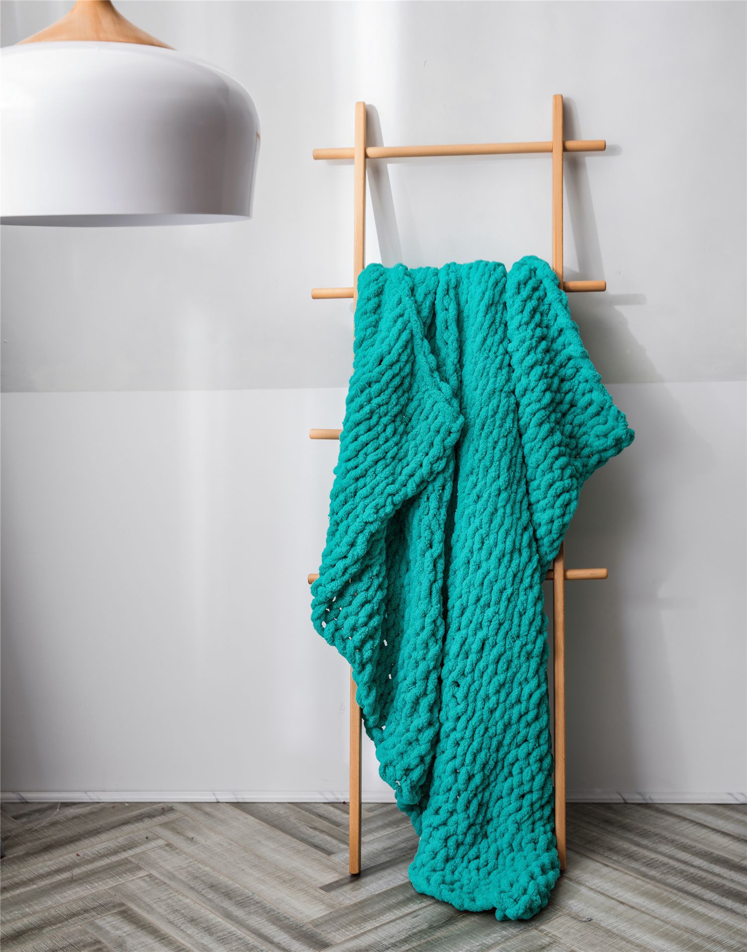 INS Chenille Thick Wool Knitted Blanket Handmade Woven Blanket Nordic Wish Sofa Blanket Thick Thread Bar Knitted Blanket