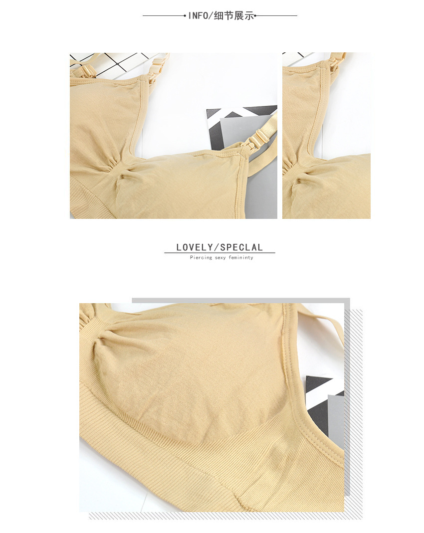 Pregnant Woman Breastfeeding Push up Bras Wireless Front Buckle Bra Nursing Anti-Overflow Large Size Postpartum Mummy Underwear for Women