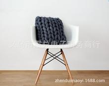 Amazon Nordic Coarse Yarn Hand Woven Blanket Blanket Knitted Blanket Wool Blanket Sofa Blanket Thick Thread Blanket