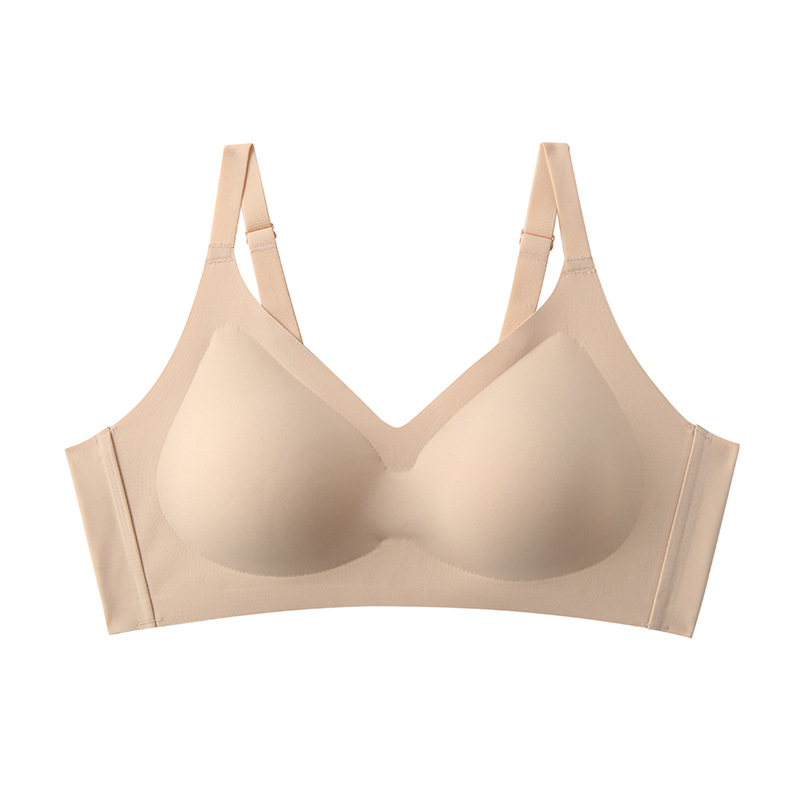 Winter Breathable One Piece Seamless Bras plus Size Women&#039;s Underwear Small Chest Push up Sports Sleep Bra without Steel Ring