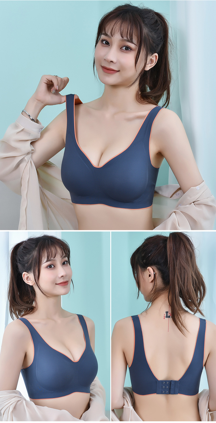New Thailand Latex Seamless Bras Wireless Underwear Women's Sports Push-up Bra Adjustable Breast Holding Anti-Sagging