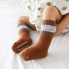 New Style for Autumn and Winter Brushed and Thick Baby Socks Cartoon Boots N Baby Socks 0135 Years Old Children's Socks
