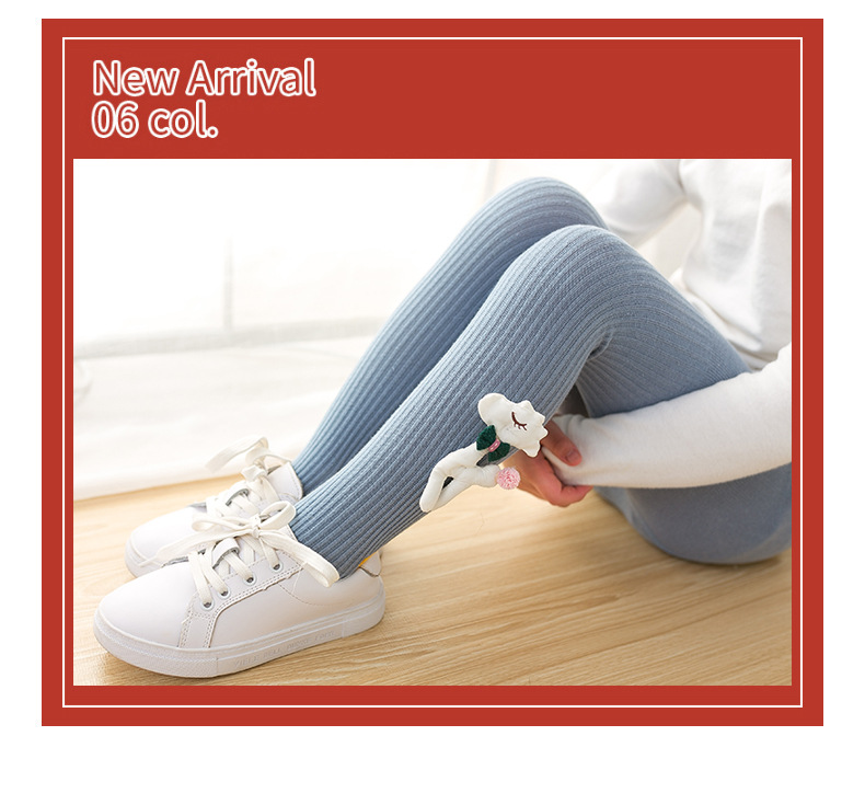 Spring and Autumn 2020 new children's tights combed cotton cartoon one-piece baby socks doll leggings