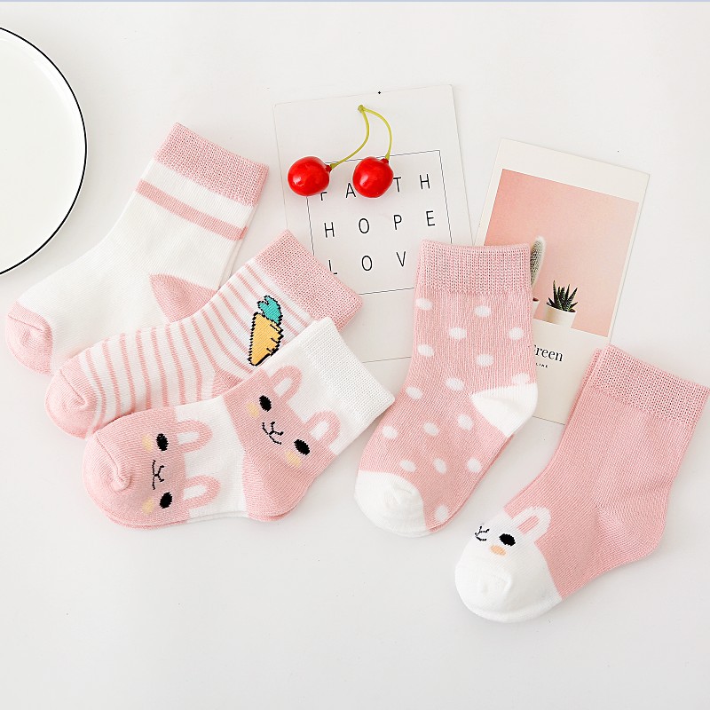 Spring and Summer Four Seasons Tube Socks Boys and Girls Baby Middle and Big Children Primary School Student Socks