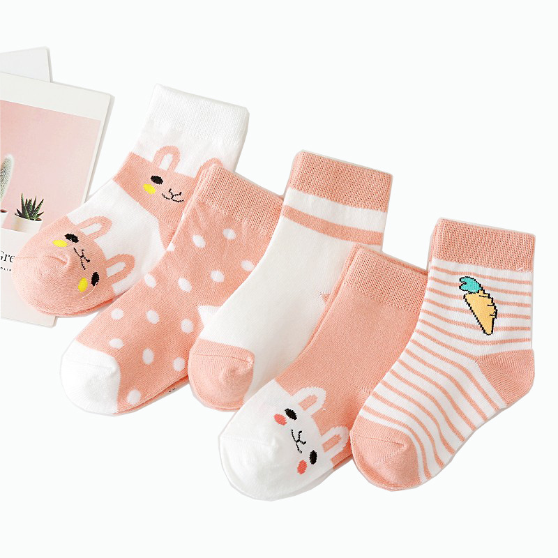 Spring and Summer Four Seasons Tube Socks Boys and Girls Baby Middle and Big Children Primary School Student Socks