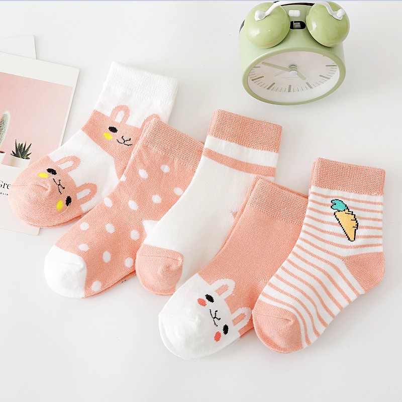 Spring and Summer Four Seasons Tube Socks Boys and Girls Baby Middle and Big Children Primary School Student Socks