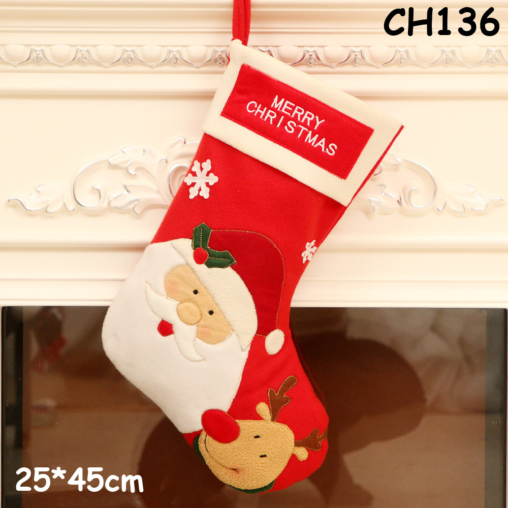 Christmas Gift Pendant Children's Candy Bag Gift Bag Large Christmas Stocking Gift Bag Elderly Socks Decorative Socks