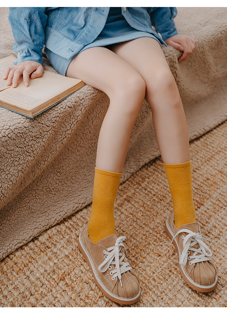 [Large Quantity and Excellent Price] Socks Women's Mid Tube Stockings JK Women's Socks Trendy Socks Couple Black and White Socks Autumn and Winter Thigh High Socks