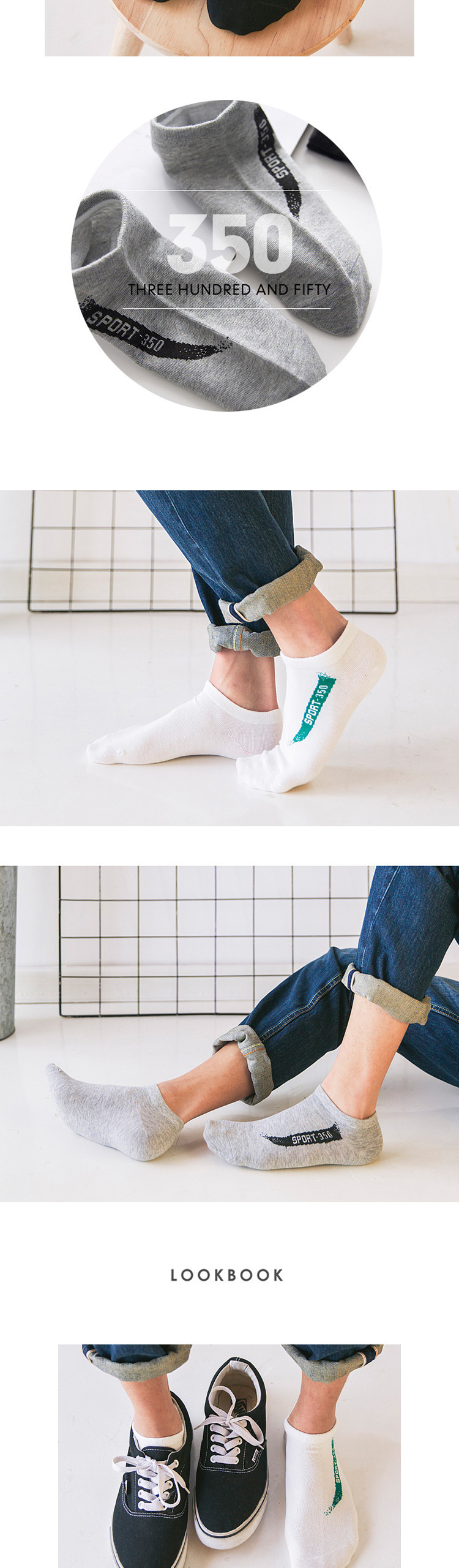 Internet Celebrity Men's Socks Pure Cotton Women's Socks Socks Individually Packaged Ankle Socks Stall Socks New