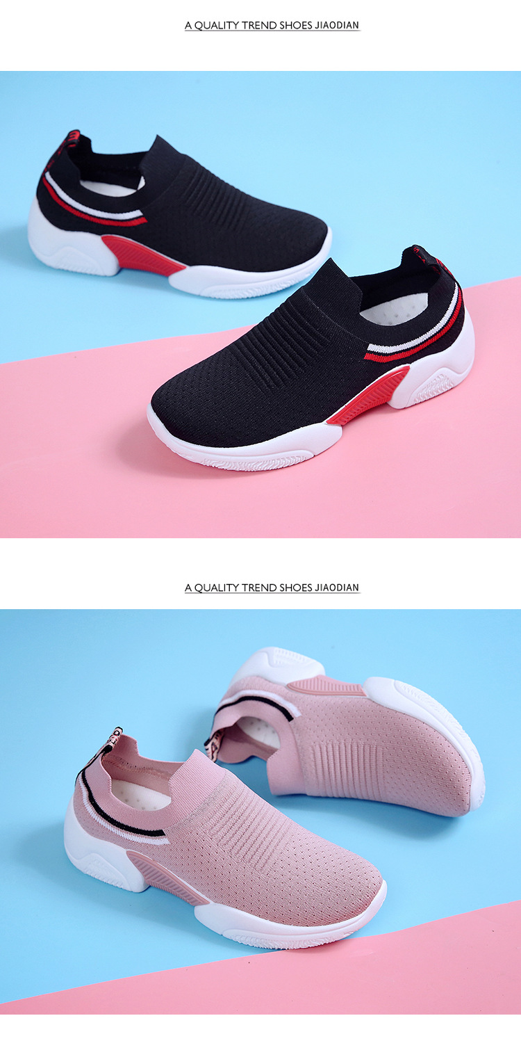 2020 Women's Casual Shoes Flying Woven Women's Socks Shoes Korean Women's Sports Shoes Wholesale Loafers