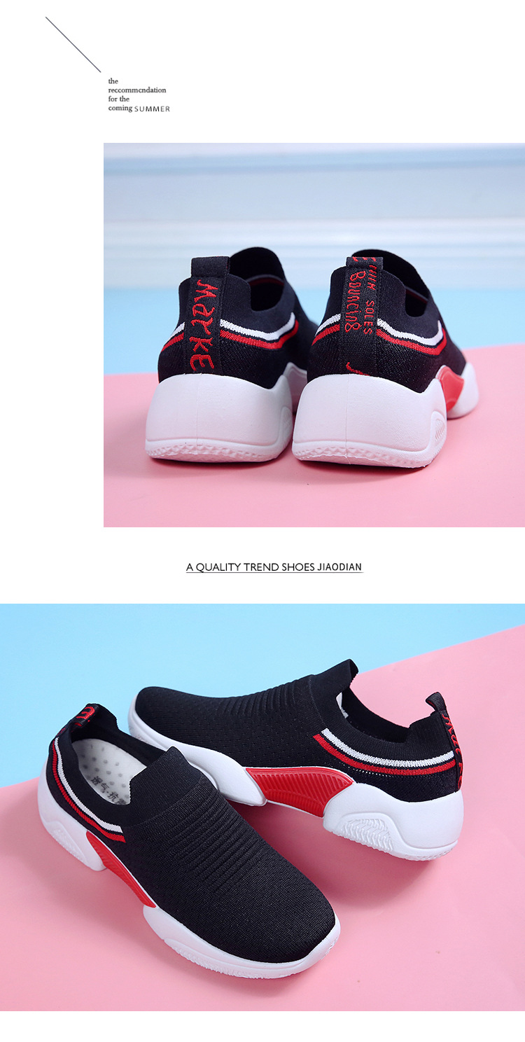 2020 Women's Casual Shoes Flying Woven Women's Socks Shoes Korean Women's Sports Shoes Wholesale Loafers