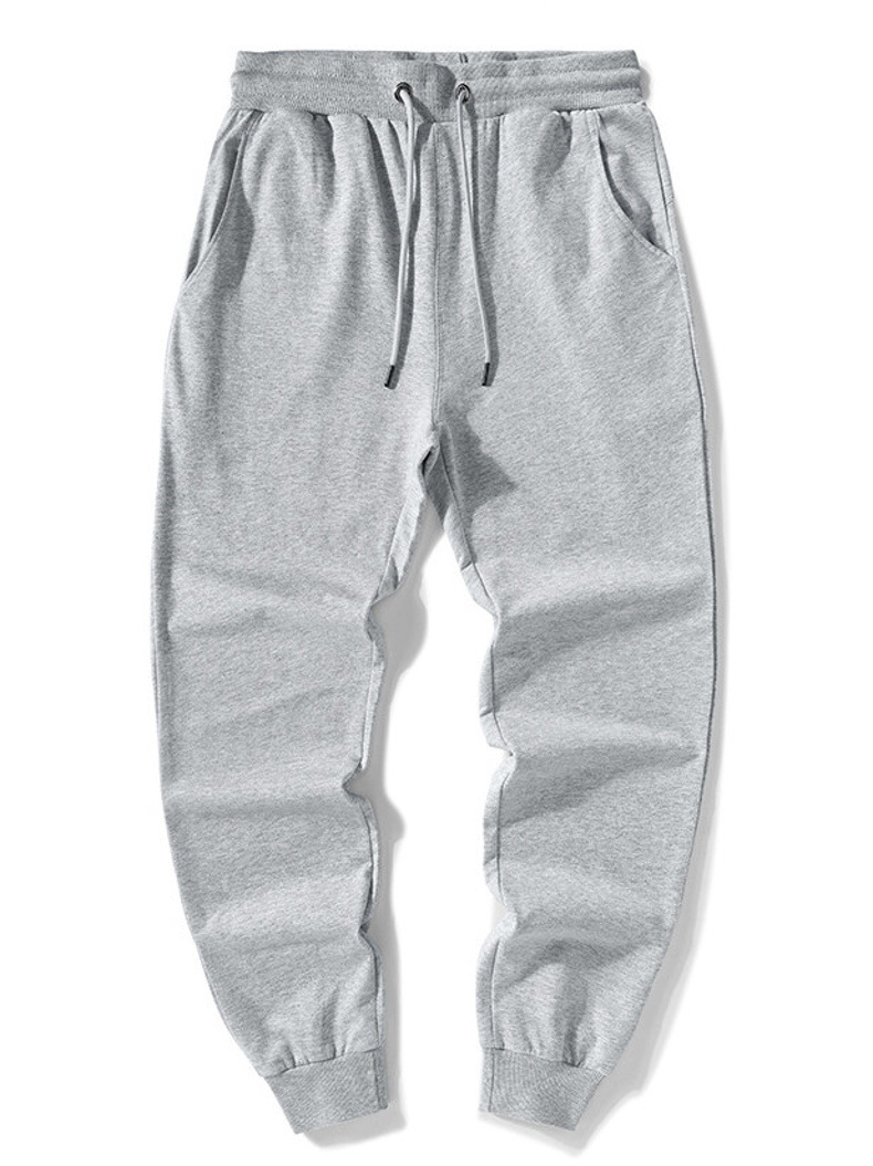 2021 Men's Sweatpants Fleece-Lined Thickened Casual Pants Fashionable Fashion Warm Keeping Pants Versatile Youth Fashion Sports Pants