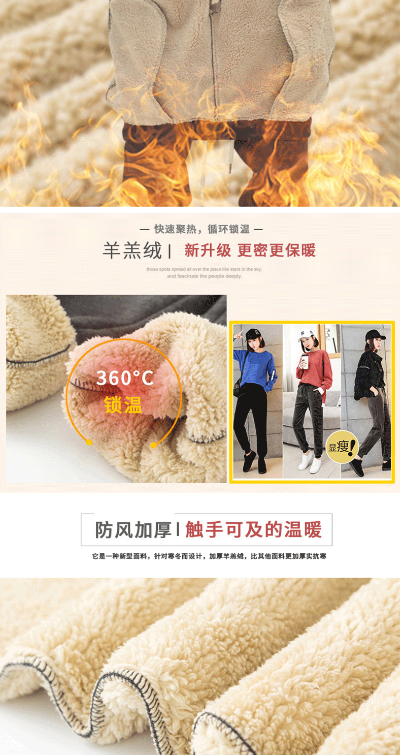 Fleece-Lined Thick Velvet Sports Pants Women's Autumn and Winter Warm BF Style Harem Pants Loose Casual Pants Sweatpants Trousers Fleece-Lined Thick Velvet Sports Pants Women's Autumn and Winter Warm BF Style Harem Pants Loose Casual Pants Sweatpants Trousers