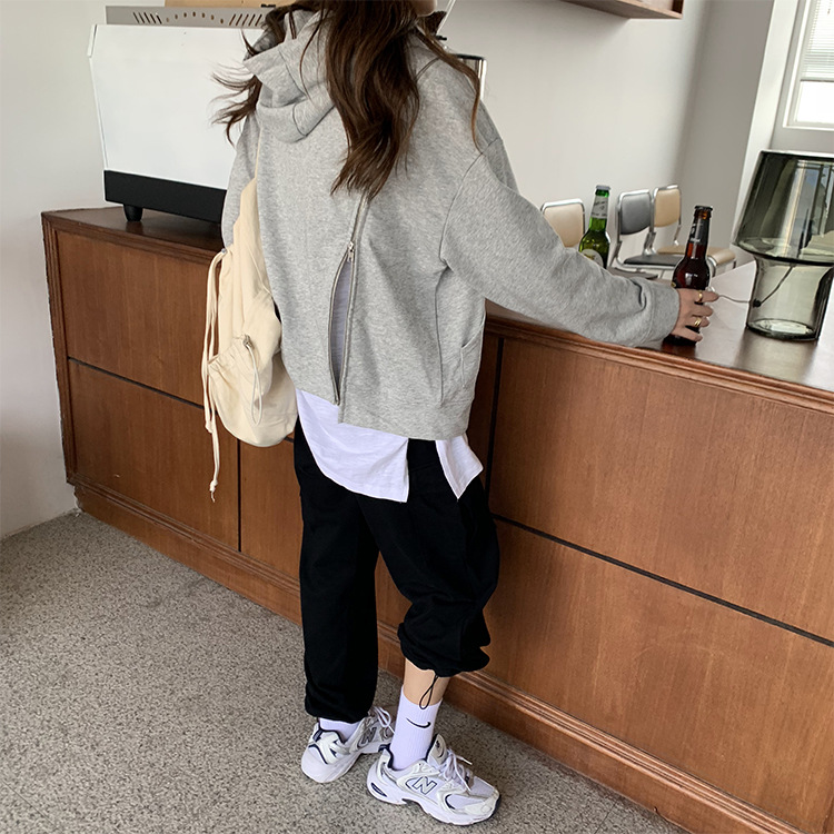 [Huang Qi] High Waist Drawstring Tappered Work Clothes Track Sweatpants Women's Fall 2020 Korean Style Loose Casual Pants K78200