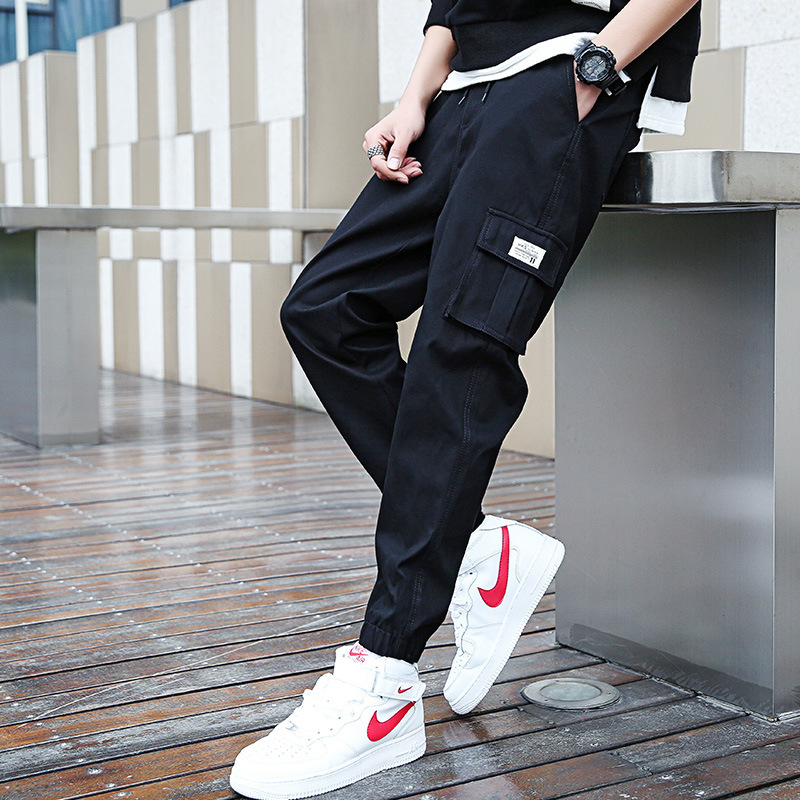 Overalls Men&#039;s 2022 Spring Thickened New Men&#039;s Fashionable Loose Casual Pants Large Size Cropped Pants Fleece-Lined Pants Men&#039;s