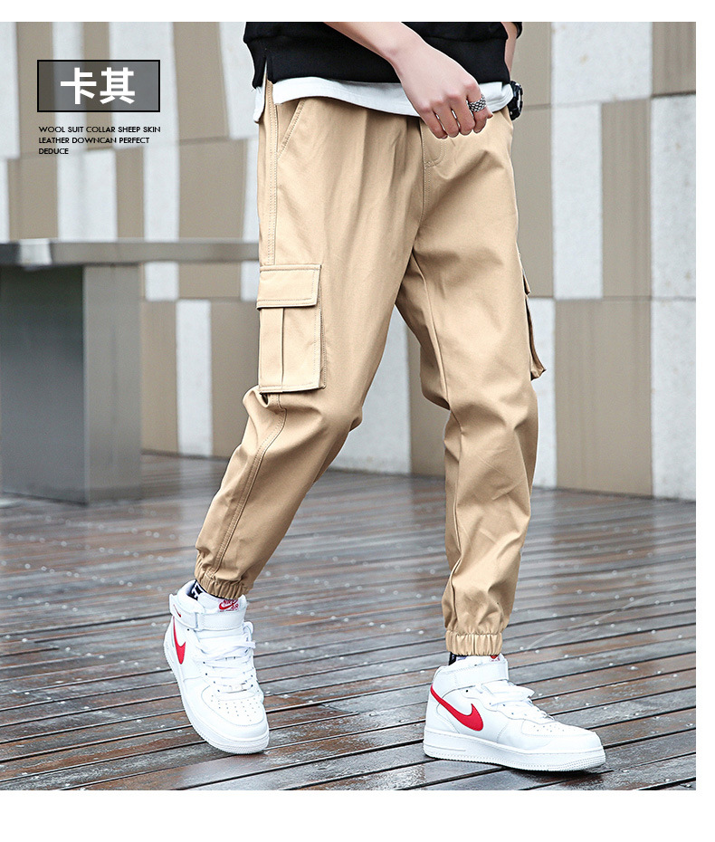 Overalls Men's 2022 Spring Thickened New Men's Fashionable Loose Casual Pants Large Size Cropped Pants Fleece-Lined Pants Men's Overalls Men's 2022 Spring Thickened New Men's Fashionable Loose Casual Pants Large Size Cropped Pants Fleece-Lined Pants Men's