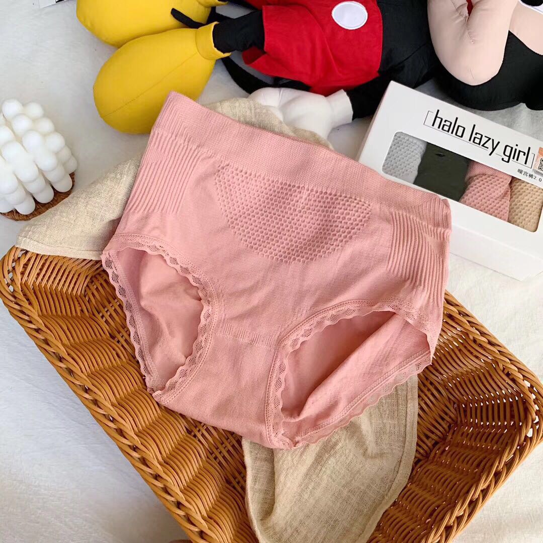 Warm Pants 2.0 Traceless Mid Waist Hip Lifting Breathable Underwear Women's Honeycomb Second Generation Lace Cotton Crotch Women's Briefs Warm Pants 2.0 Traceless Mid Waist Hip Lifting Breathable Underwear Women's Honeycomb Second Generation Lace Cotton Crotch Women's Briefs