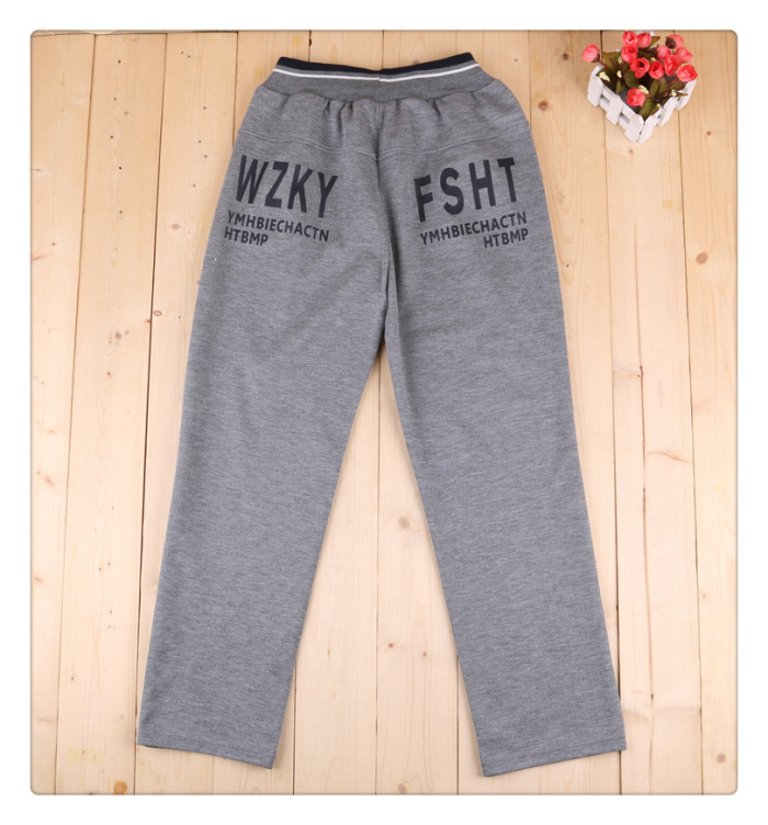 2017 new autumn and winter children's sweat pants warm pants plus velvet trousers