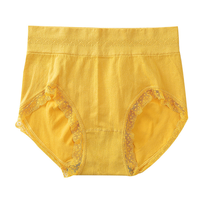 New Mid-High Waist Underwear for Women Cotton Crotch Graphene Seamless Warm Pants Girl Triangle Lace Underwear for Women