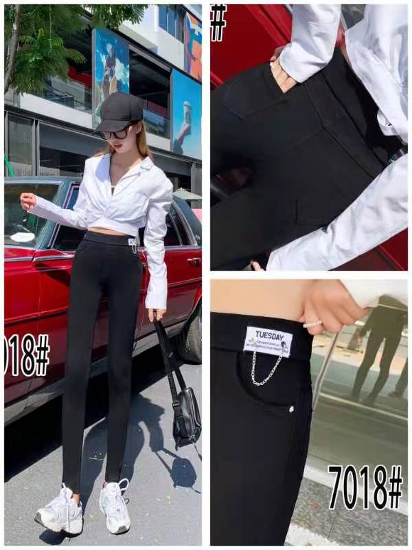2021 Spring and Autumn New Women&#039;s Pants Black Leggings Women&#039;s Outer Wear Slim Stretch Tappered Pencil Pants plus Size Women&#039;s Trousers