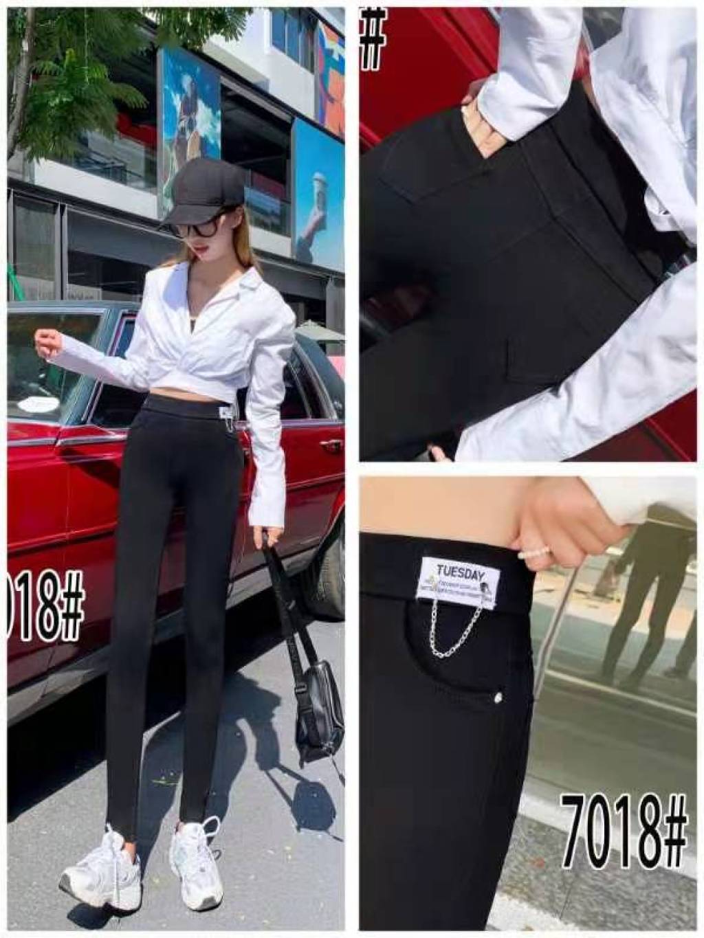 2021 Spring and Autumn New Women's Pants Black Leggings Women's Outer Wear Slim Stretch Tappered Pencil Pants plus Size Women's Trousers