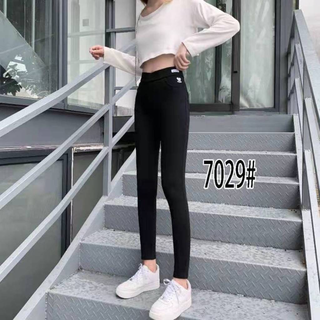 2021 Spring and Autumn New Women's Pants Black Leggings Women's Outer Wear Slim Stretch Tappered Pencil Pants plus Size Women's Trousers