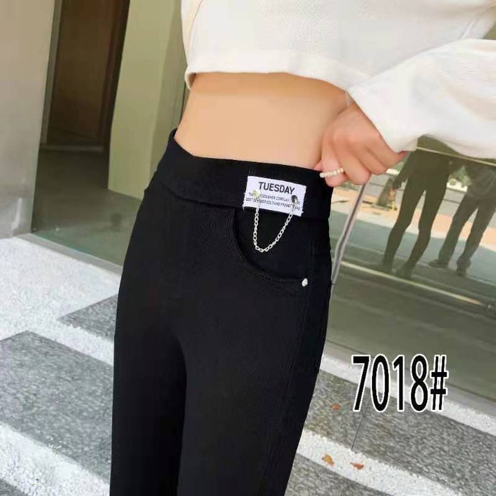 2021 Spring and Autumn New Women's Pants Black Leggings Women's Outer Wear Slim Stretch Tappered Pencil Pants plus Size Women's Trousers