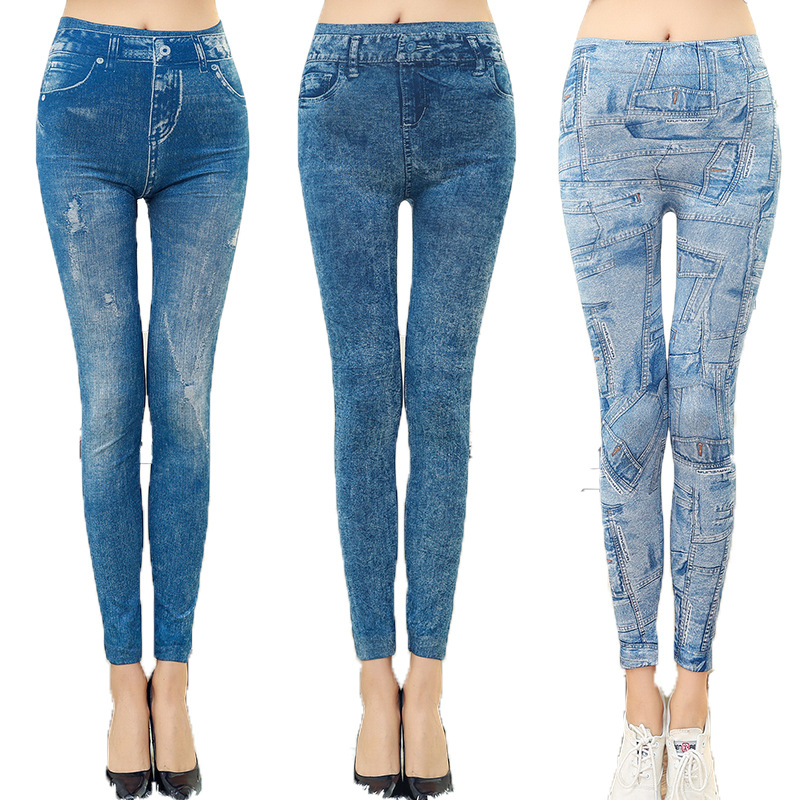 Spring and Autumn Tappered Pencil Pants Slim Slimming Cropped Pants Korean Style Versatile Women&#039;s Denim Leggings Elastic Pants