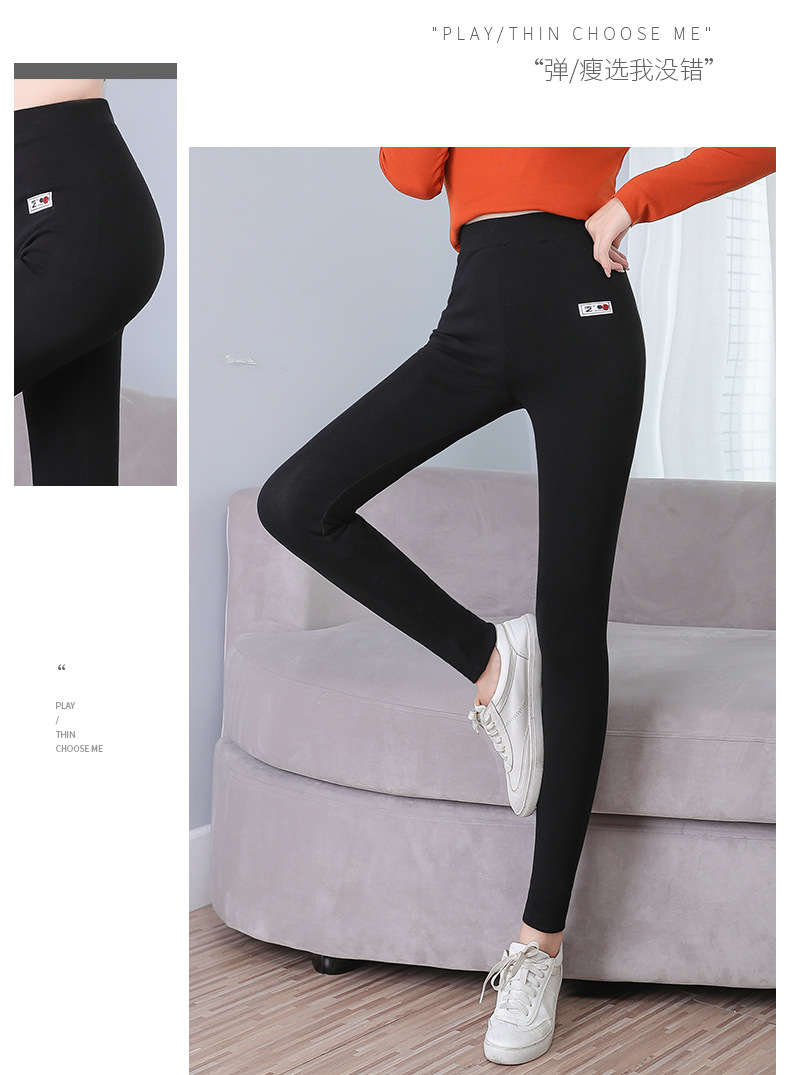 New High Waist Leggings Large Size Skinny Pants Pencil Pants Women's Outer Cropped Pants Fleece-Lined Thickened Winter New High Waist Leggings Large Size Skinny Pants Pencil Pants Women's Outer Cropped Pants Fleece-Lined Thickened Winter