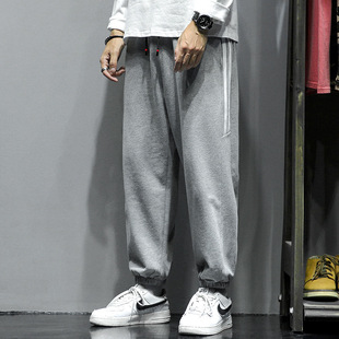 Fleece Padded Pants Men's Casual Pants 2021 Autumn and Winter New Men's Sports Pants Workwear Skinny Men's Ninth Pants Sweatpants