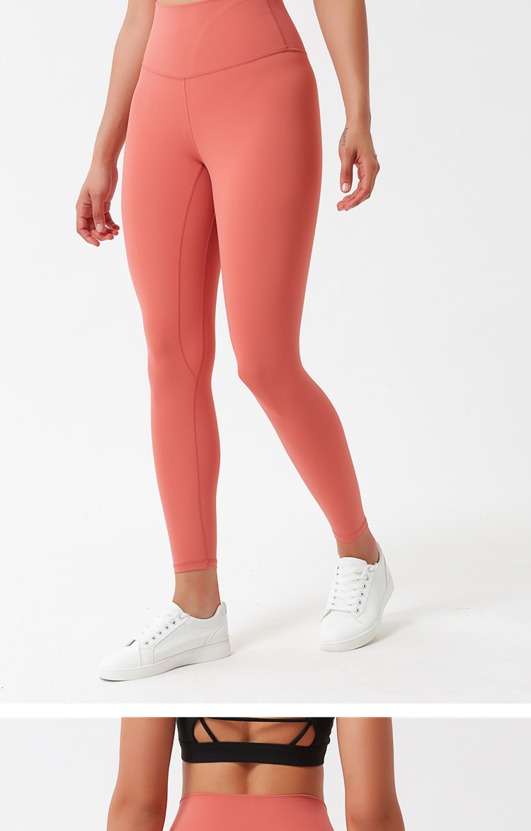 Lulu New Women's Nude Feel Double-Sided Sanding Skin Peach Hip High Waist Hip Lift Women's Fitness Yoga Ninth Pants Lulu New Women's Nude Feel Double-Sided Sanding Skin Peach Hip High Waist Hip Lift Women's Fitness Yoga Ninth Pants