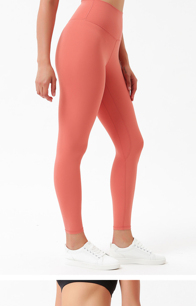Lulu New Women's Nude Feel Double-Sided Sanding Skin Peach Hip High Waist Hip Lift Women's Fitness Yoga Ninth Pants Lulu New Women's Nude Feel Double-Sided Sanding Skin Peach Hip High Waist Hip Lift Women's Fitness Yoga Ninth Pants