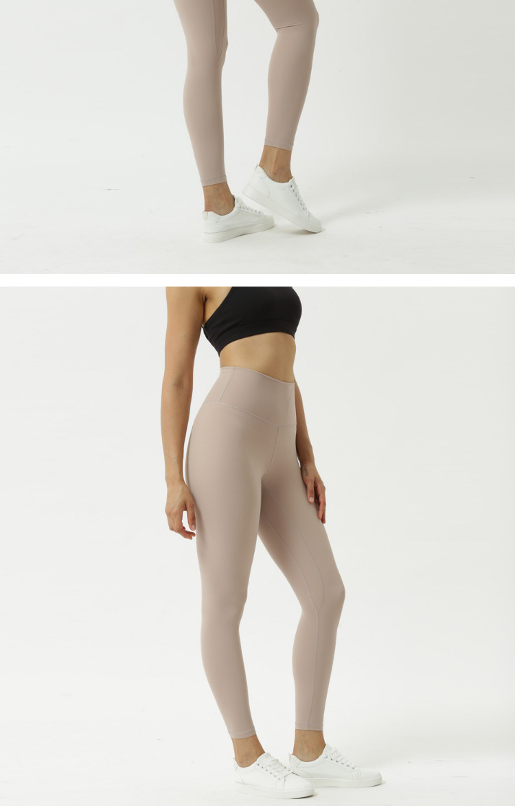 Lulu New Women's Nude Feel Double-Sided Sanding Skin Peach Hip High Waist Hip Lift Women's Fitness Yoga Ninth Pants Lulu New Women's Nude Feel Double-Sided Sanding Skin Peach Hip High Waist Hip Lift Women's Fitness Yoga Ninth Pants
