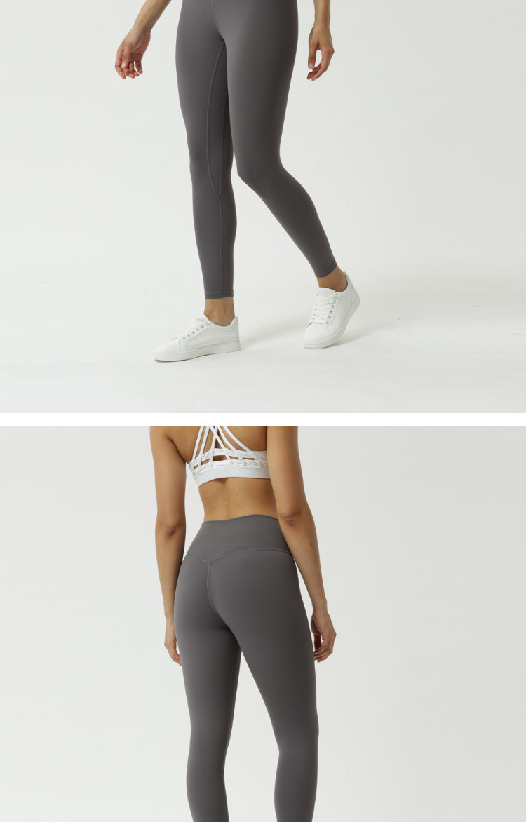 Lulu New Women's Nude Feel Double-Sided Sanding Skin Peach Hip High Waist Hip Lift Women's Fitness Yoga Ninth Pants Lulu New Women's Nude Feel Double-Sided Sanding Skin Peach Hip High Waist Hip Lift Women's Fitness Yoga Ninth Pants
