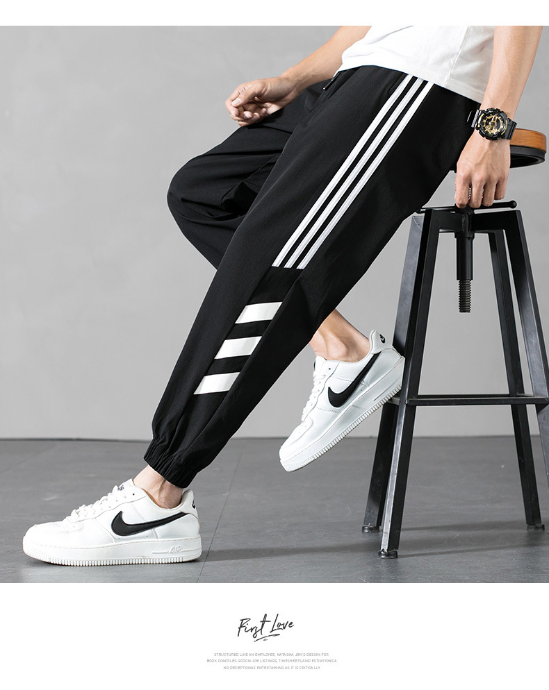 Spring and Summer Men's Pants Men's Korean Style Trendy Casual Pants Loose Tappered Overalls Sports Ninth Pants Fashion Brand
