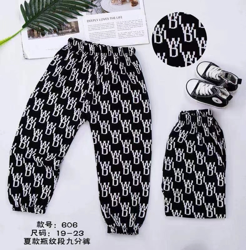 Children&#039;s Clothing 2021 Summer New Female Toddler and Children Casual Western Style Thin 3-7 Years Old Leisure Sports Ninth Pants Special Offer